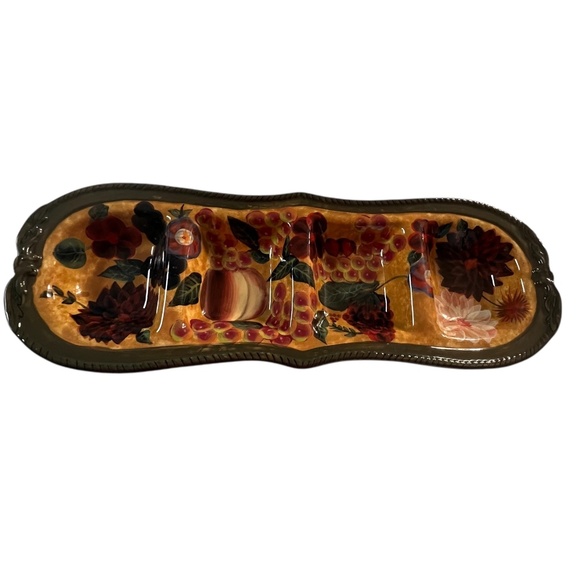 Vintage Raymond Waites Renaissance Certified International Divided Tray 20'' L - Picture 1 of 6